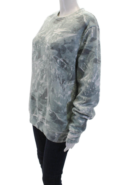 SOL ANGELES Womens Graphic Print Pullover Crew Neck Sweatshirt Green Size M