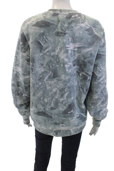 SOL ANGELES Womens Graphic Print Pullover Crew Neck Sweatshirt Green Size M