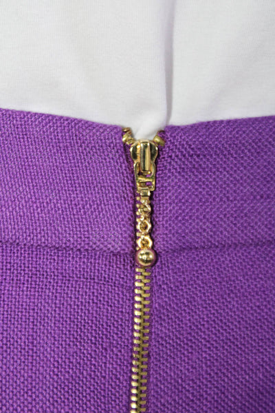 Kate Spade New York Womens Back Slit Pencil Skirt Purple Size 2