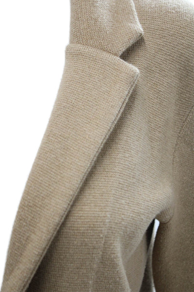 J Crew Womens V Neck One Button Collared Sweater Beige Size XXS
