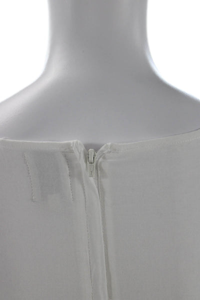 Ella Moss Childrens Girls Eyelet Short Sleeves A Line Dress White Size 12