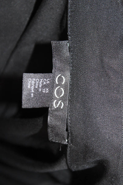 COS Womens Short Sleeves Button Down Shirt Black Size Extra Small