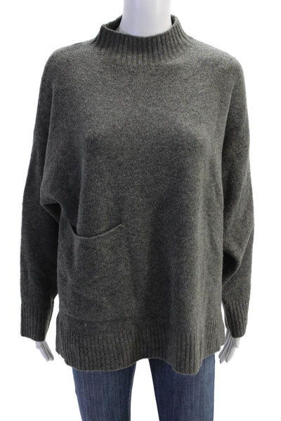 Zara Womens Long Sleeves Pullover Turtleneck Sweater Grey Size Medium