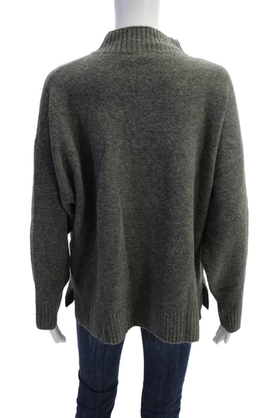 Zara Womens Long Sleeves Pullover Turtleneck Sweater Grey Size Medium