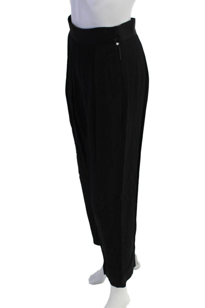 Christopher Kane Womens Peated Front High Rise Dress Pants Black Size Small