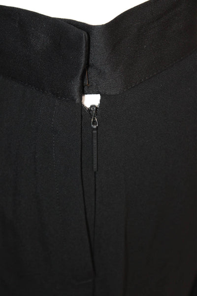 Christopher Kane Womens Peated Front High Rise Dress Pants Black Size Small