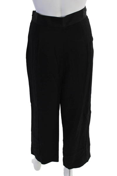 Christopher Kane Womens Peated Front High Rise Dress Pants Black Size Small