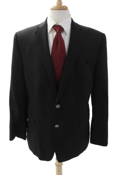 Calvin Klein Mens Wool Single Breasted Blazer Jacket Black Size 42