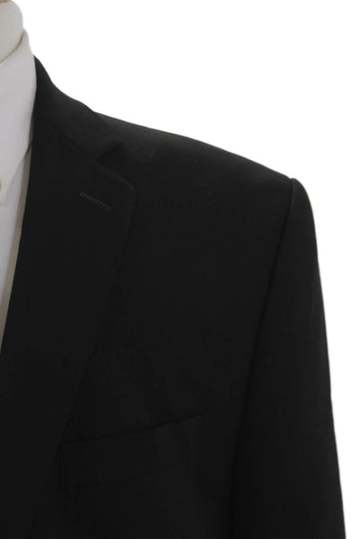 Calvin Klein Mens Wool Single Breasted Blazer Jacket Black Size 42