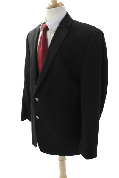 Calvin Klein Mens Wool Single Breasted Blazer Jacket Black Size 42