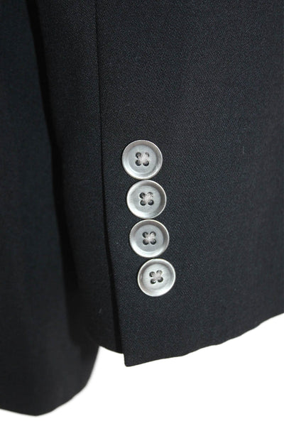 Calvin Klein Mens Wool Single Breasted Blazer Jacket Black Size 42