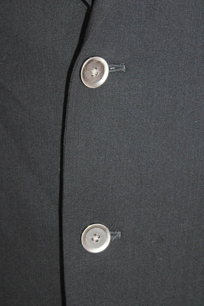 Calvin Klein Mens Wool Single Breasted Blazer Jacket Black Size 42