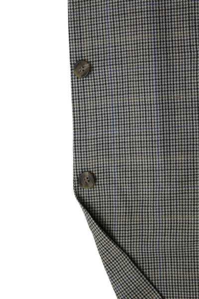 Lauren Ralph Lauren Mens Silk Wool Houndstooth Blazer Black Multi Size 46R