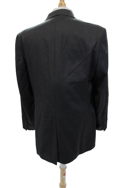 Lauren Ralph Lauren Mens Wool Two Button Long Sleeve Blazer Gray Size 42L