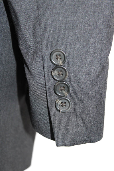 Lauren Ralph Lauren Mens Wool Two Button Long Sleeve Blazer Gray Size 42L
