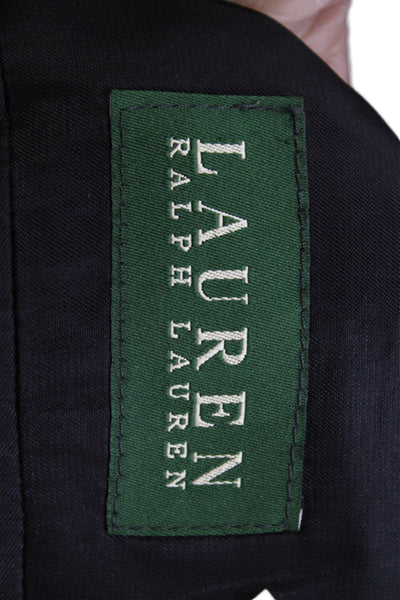 Lauren Ralph Lauren Mens Wool Two Button Long Sleeve Blazer Dark Gray Size 42