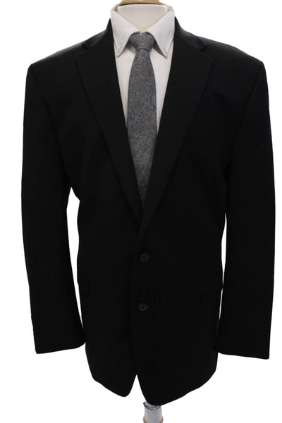 Lauren Ralph Lauren Mens Two Button Long Sleeve Lined Blazer Black Size 42