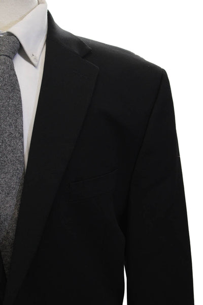 Lauren Ralph Lauren Mens Two Button Long Sleeve Lined Blazer Black Size 42