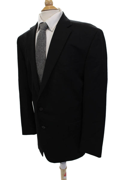 Lauren Ralph Lauren Mens Two Button Long Sleeve Lined Blazer Black Size 42