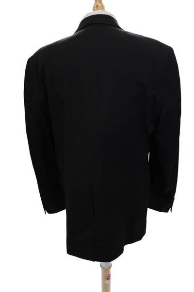 Lauren Ralph Lauren Mens Two Button Long Sleeve Lined Blazer Black Size 42