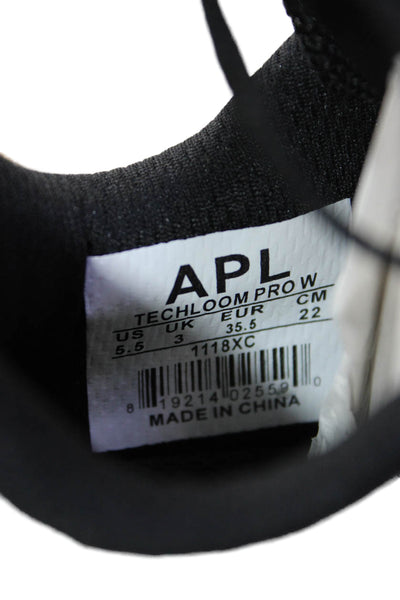 APL: Athletic Propulsion Labs Womens Techloom Pro Sneakers Black Gray Size 5.5