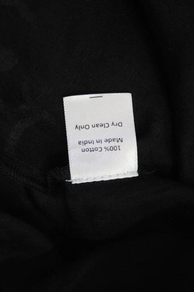 Bell Girls Cotton Smocked Scalloped Hem Detail Metallic Dress Black Size 10