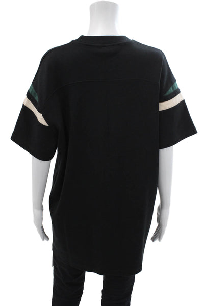 Livy Womens Short Sleeve Crew Neck 31 Tee Shirt Black Brown Size Large