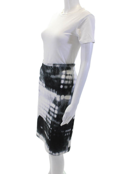 Calvin Klein Womens Textured Tie Dye Lined Midi Skirt Black Size M