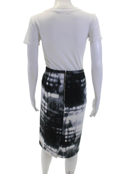 Calvin Klein Womens Textured Tie Dye Lined Midi Skirt Black Size M
