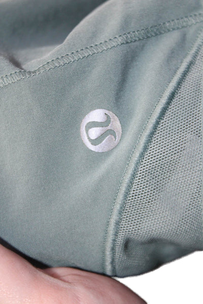 Lululemon Womens Camouflage Elastic Waist Mini Activewear Shorts Seafoam Size 4
