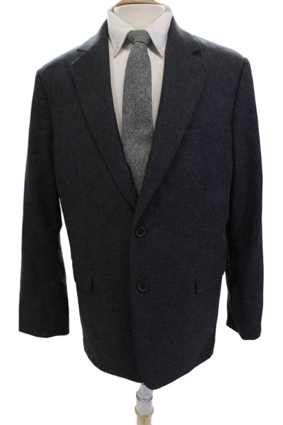 Banana Republic Mens Two Button Long Sleeve Unlined Blazer Black Size 44R