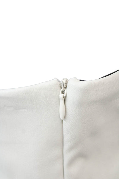 Zara Womens Faux Leather Side Zippered Skinny Leg Pants Light Beige Size M