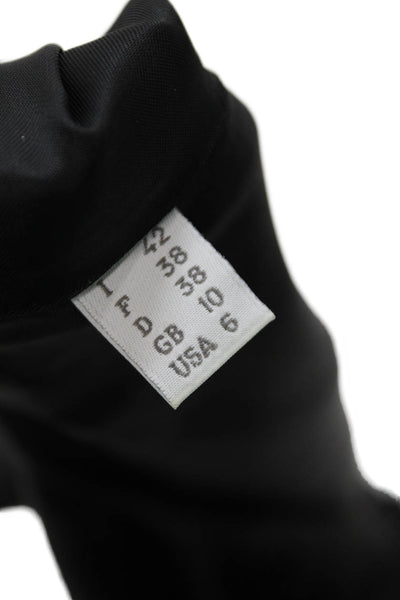 philosophy Womens Sleeveless Ruffled Mid Calf Dress Black Size 6
