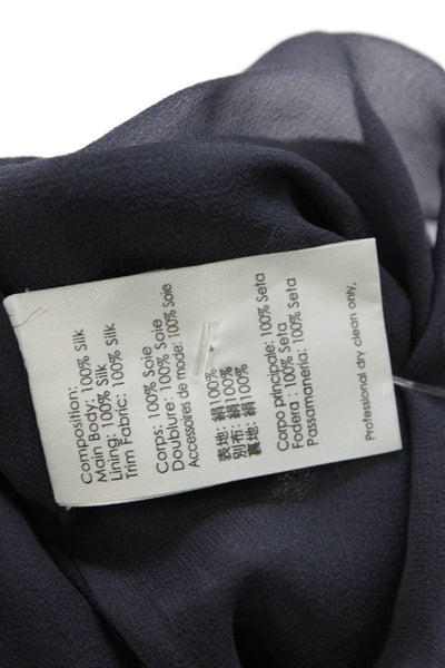 3.1 Phillip Lim Womens Silk Sleeveless A Line Knee Length Dress Grey Size 6