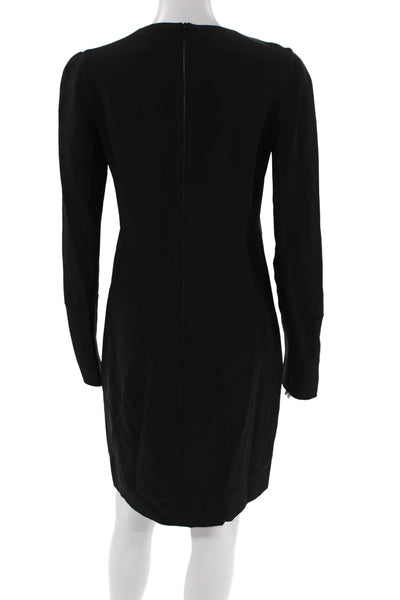 Narciso Rodriguez Womens Long Sleeves Sheath Dress Black Size EUR 40
