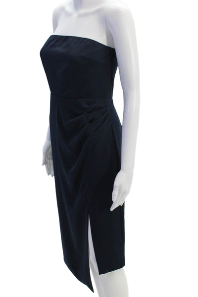 Cushnie X Target Womens Strapless Zip Back Drape Detail Dress Navy Size 4