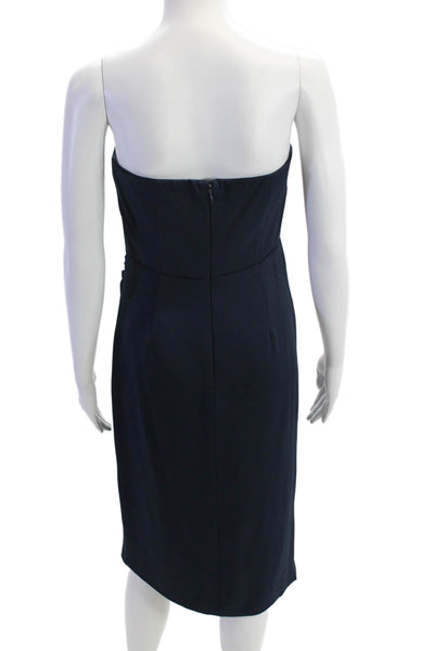 Cushnie X Target Womens Strapless Zip Back Drape Detail Dress Navy Size 4
