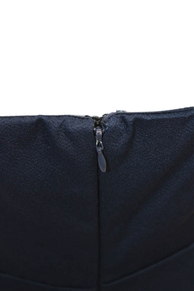 Cushnie X Target Womens Strapless Zip Back Drape Detail Dress Navy Size 4