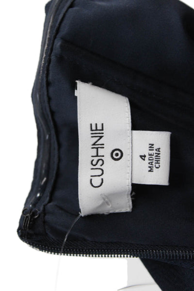 Cushnie X Target Womens Strapless Zip Back Drape Detail Dress Navy Size 4