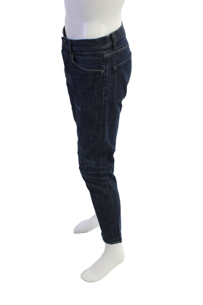 Theory Mens Slim Fit Straight Leg Dark Wash Jeans Blue Cotton Size 30