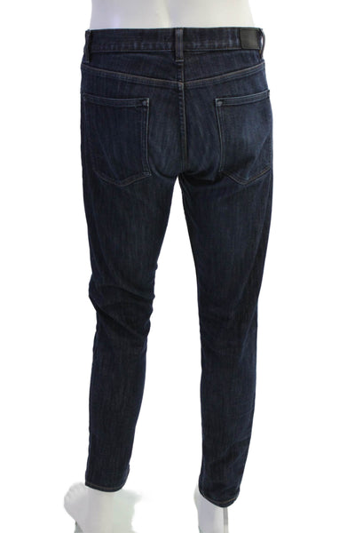 Theory Mens Slim Fit Straight Leg Dark Wash Jeans Blue Cotton Size 30