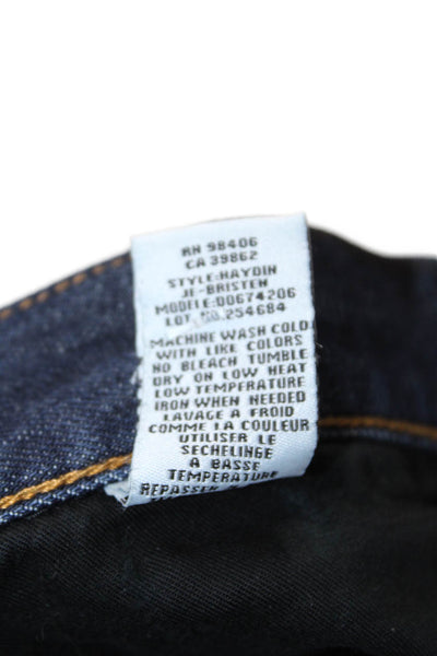 Theory Mens Slim Fit Straight Leg Dark Wash Jeans Blue Cotton Size 30