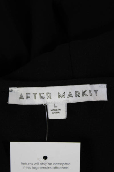 After Market Womens Off The Shoulder Tassel Detail Romper Solid Black Size L