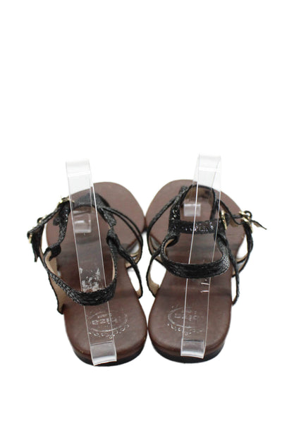 Ibiza Last Jeffrey Campbell Womens Buckled Strap Detail Sandals Black Size 9
