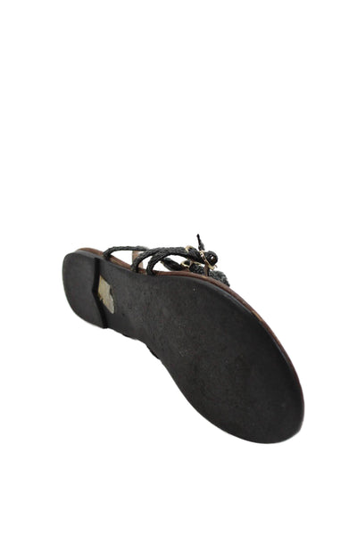 Ibiza Last Jeffrey Campbell Womens Buckled Strap Detail Sandals Black Size 9