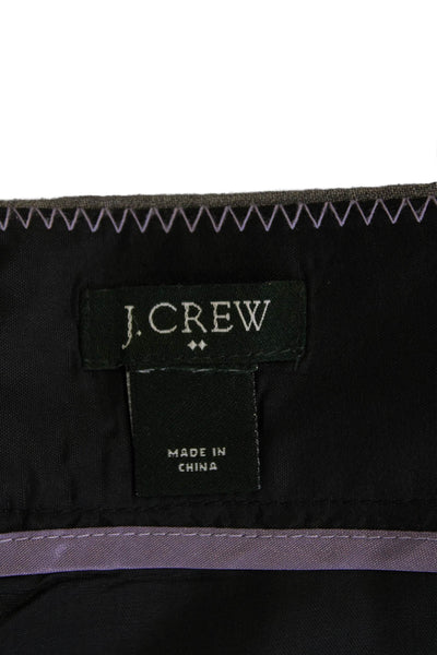 J Crew Womens Wool Textured Pleated Straight Skirt Gray Size 04