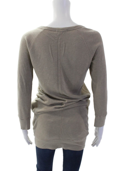 Standard James Perse Womens Cotton Long Sleeve Knit Top Nude Size 01