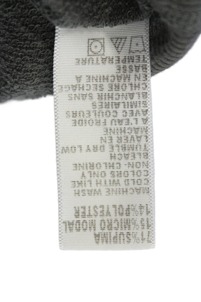 Standard James Perse Womens Cotton Long Sleeve Round Neck Top Gray Size 01