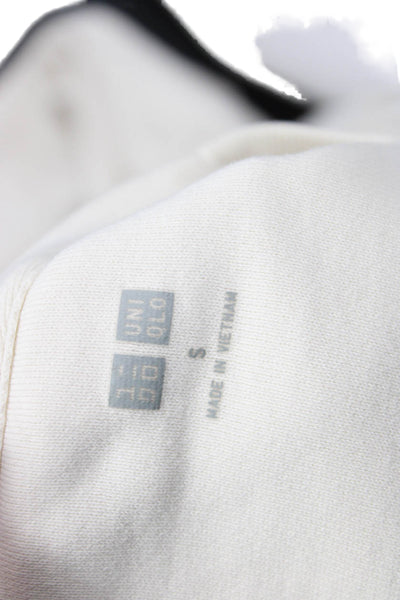 Uniqlo Womens Cotton Long Sleeve Round Neck Pullover White Size S
