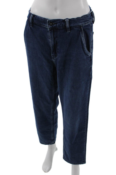 Uniqlo Womens Elastic Waistband Cotton Pants Blue Size 07